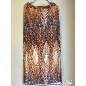 Lane Bryant Multi Color Maxi Skirt 14/16